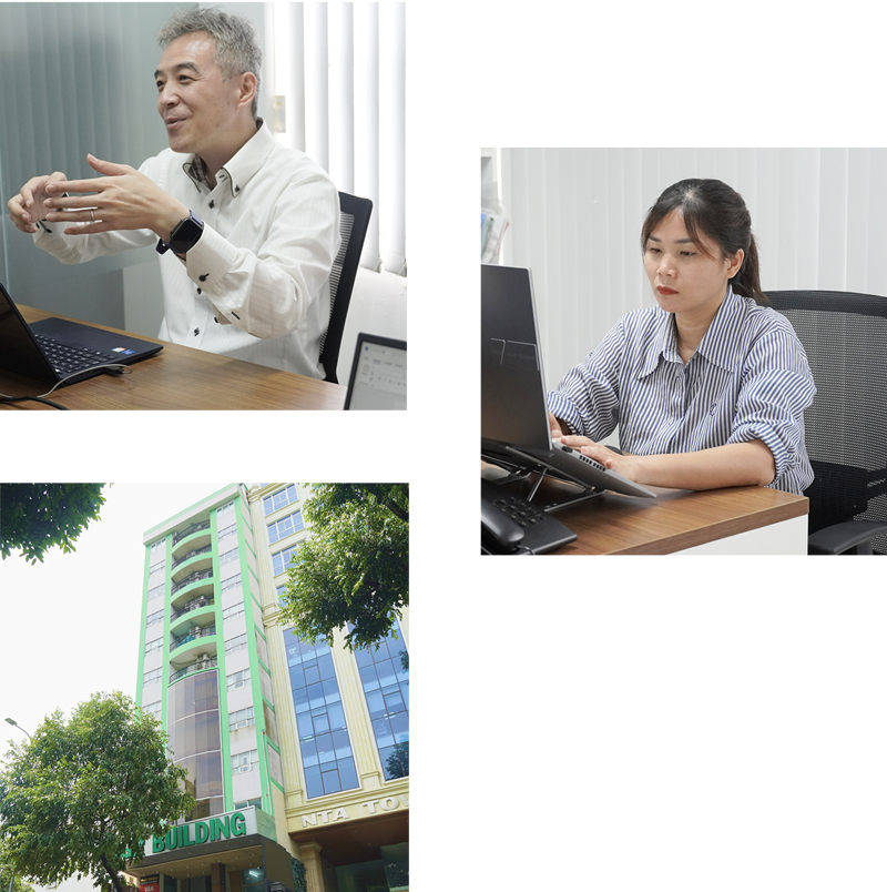 Các thành viên đang làm việc tại KYODENSHA VIETNAM